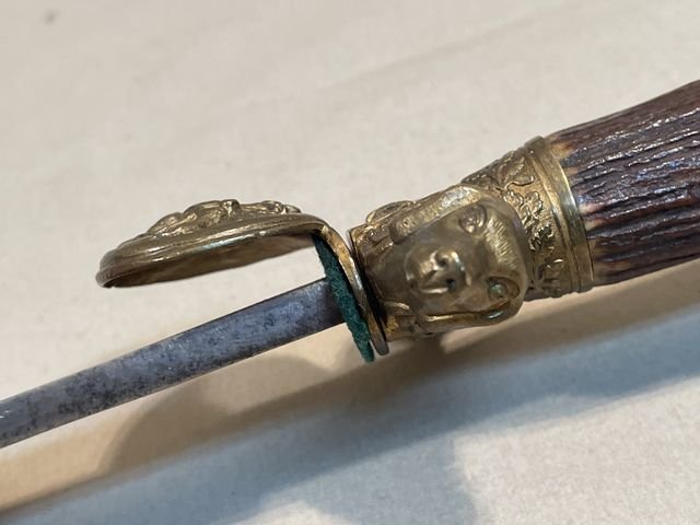 Original Mid-19th Century German Etched Blade Hunting Dagger, Unknown Maker — image 41