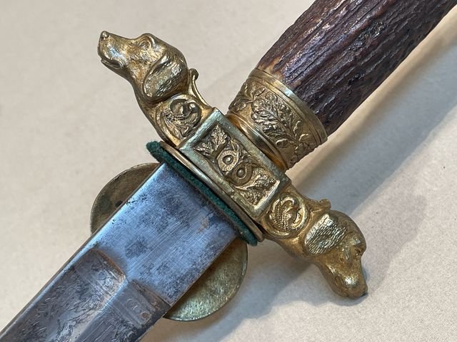 Original Mid-19th Century German Etched Blade Hunting Dagger, Unknown Maker — image 42