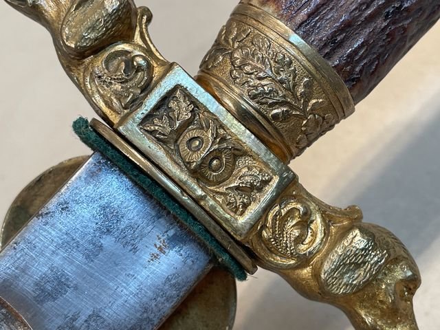 Original Mid-19th Century German Etched Blade Hunting Dagger, Unknown Maker — image 43