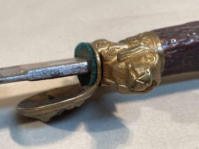 Original Mid-19th Century German Etched Blade Hunting Dagger, Unknown Maker — image 44