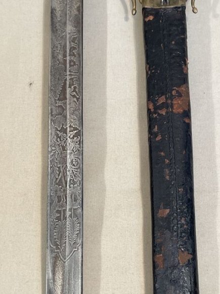 Original Mid-19th Century German Etched Blade Hunting Dagger, Unknown Maker — image 5