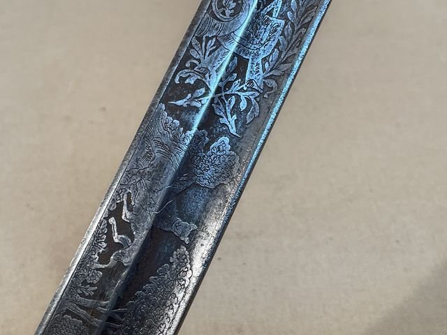 Original Mid-19th Century German Etched Blade Hunting Dagger, Unknown Maker — image 52