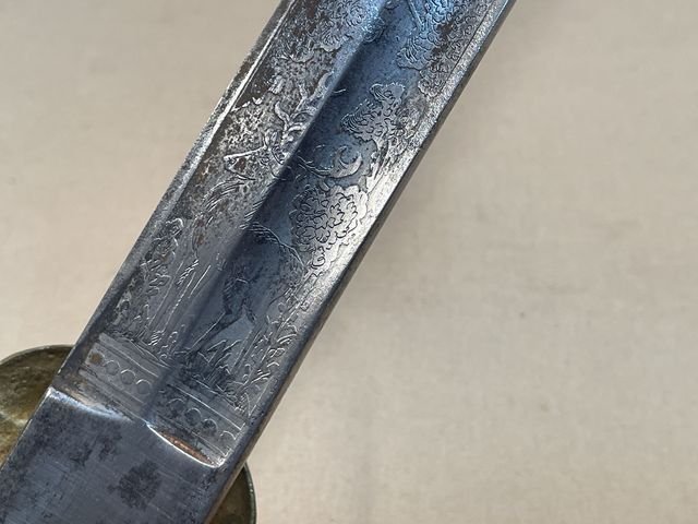 Original Mid-19th Century German Etched Blade Hunting Dagger, Unknown Maker — image 54