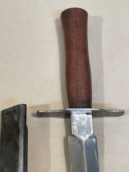 Original WWII French Fighting Knife and Scabbard, Made During German Occupation! — image 4