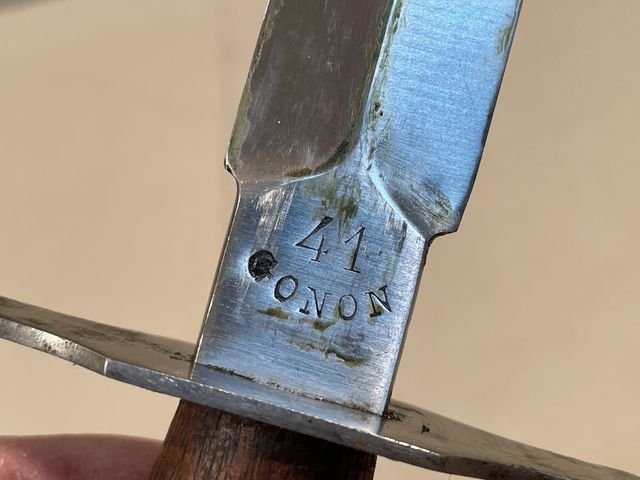 Original WWII French Fighting Knife and Scabbard, Made During German Occupation! — image 7