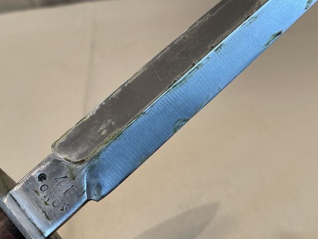 Original WWII French Fighting Knife and Scabbard, Made During German Occupation! — image 9