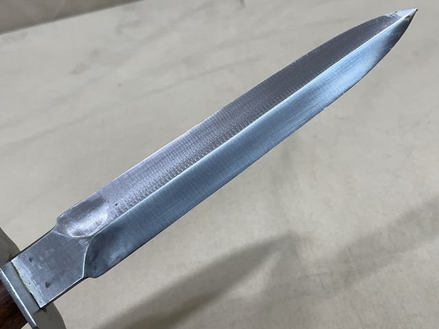 Original WWII French Fighting Knife and Scabbard — image 3