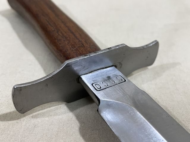 Original WWII French Fighting Knife and Scabbard — image 6