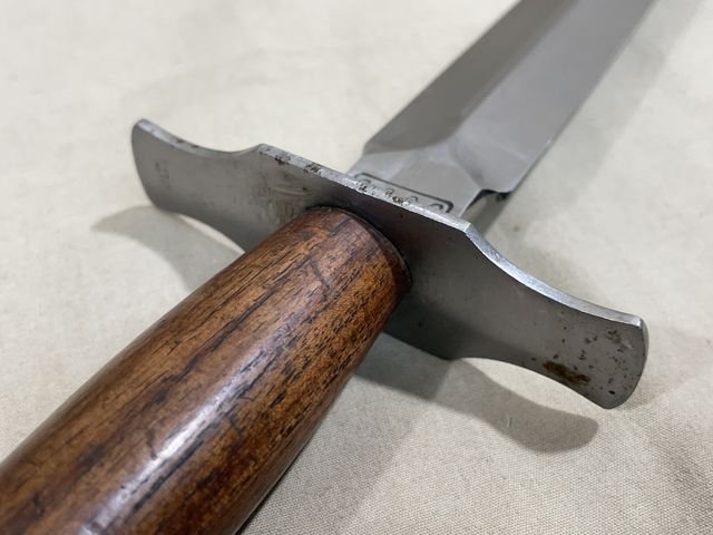 Original WWII French Fighting Knife and Scabbard — image 7