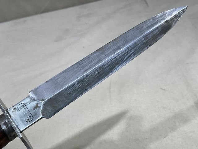 Original WWII French Fighting Knife and Scabbard — image 3