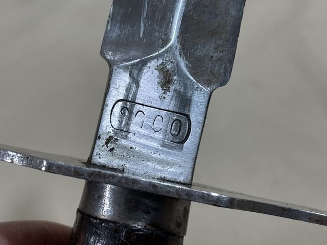 Original WWII French Fighting Knife and Scabbard — image 4