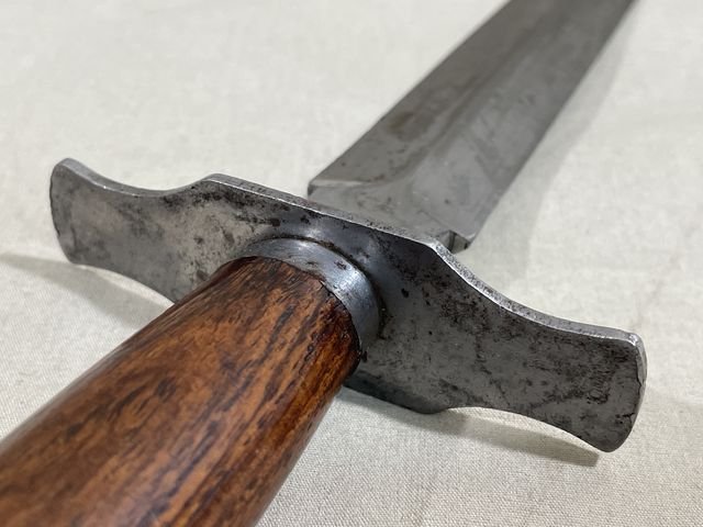 Original WWII French Fighting Knife and Scabbard — image 7