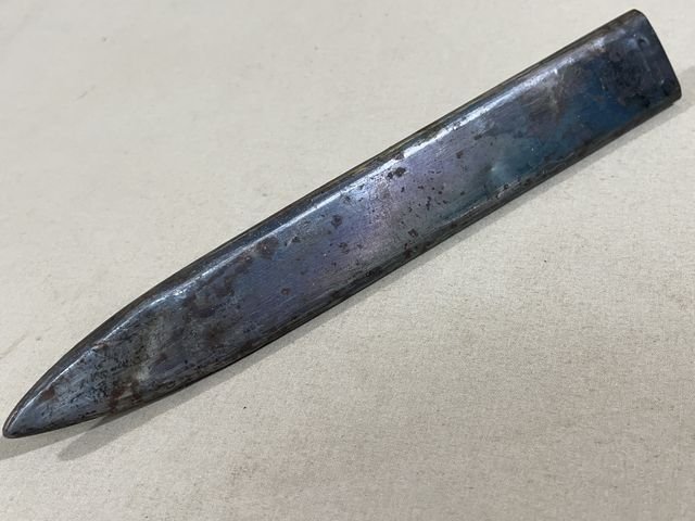 Original WWII French Fighting Knife and Scabbard, Made for German Soldiers in Norway — image 13