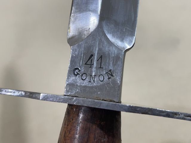 Original WWII French Fighting Knife and Scabbard, Made for German Soldiers in Norway — image 4