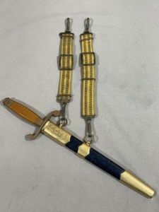 Original 1957 COLDWAR Soviet Naval Dagger with Scabbard and Hangers