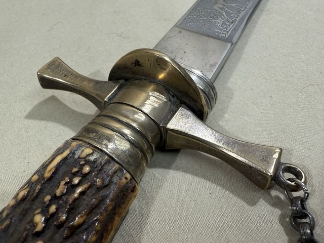 Original Imperial German Hunting Association Dagger, Damaged — image 11