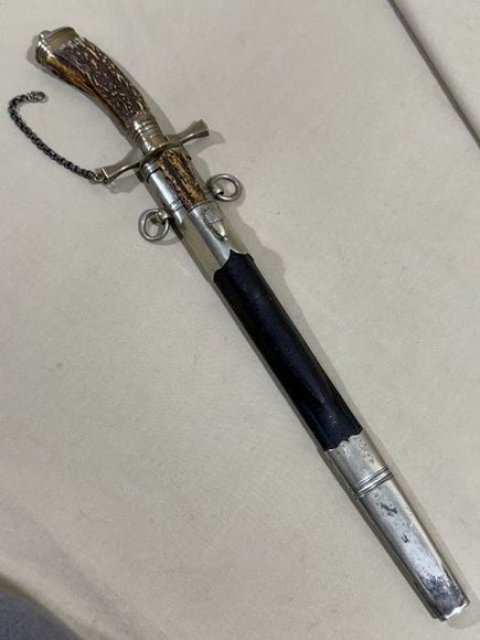 Original Imperial German Hunting Association Dagger, Damaged — image 30