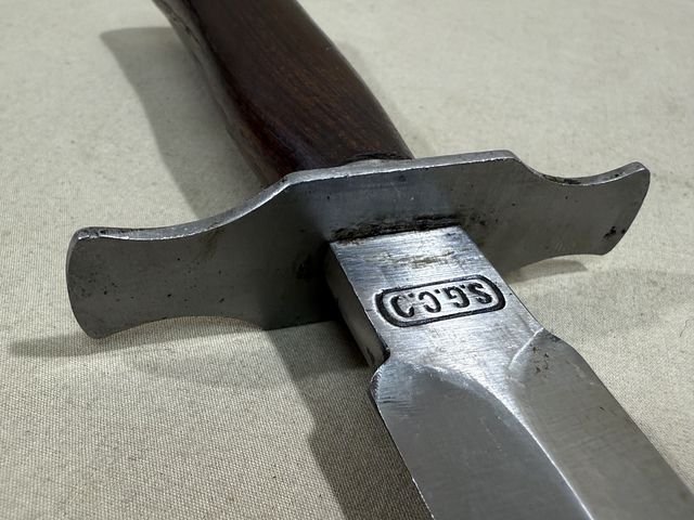 Original WWII French Fighting Knife and Scabbard, S.G. C.O — image 6