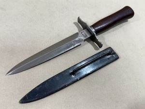 Original WWII French Fighting Knife and Scabbard, S.G. C.O