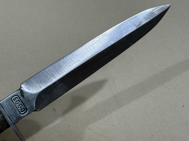 Original WWII French Fighting Knife and Scabbard, S.G. C.O — image 3