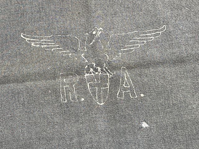 Original WWII Era Italian Soldier's Gray Thick Wool Blanket — image 6