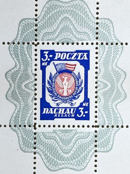 Original Early POSTWAR Polish Committee DACHAU-ALLACH Red Cross Special Stamp — image 2