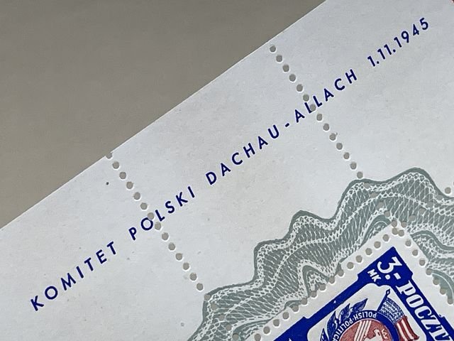 Original Early POSTWAR Polish Committee DACHAU-ALLACH Red Cross Special Stamp — image 4