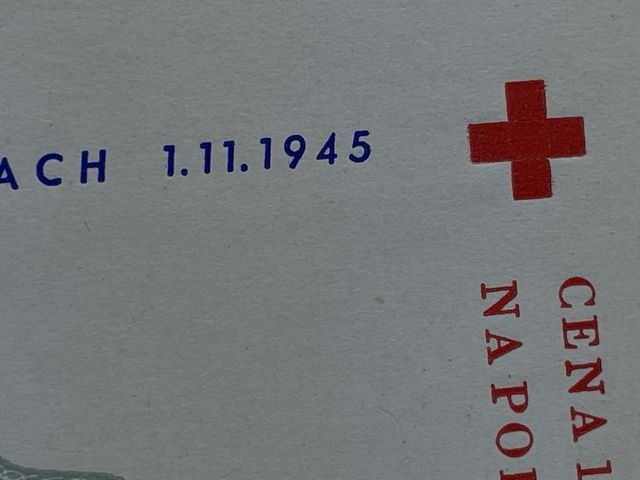 Original Early POSTWAR Polish Committee DACHAU-ALLACH Red Cross Special Stamp — image 5