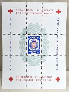Original Early POSTWAR Polish Committee DACHAU-ALLACH Red Cross Special Stamp
