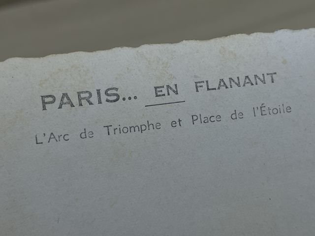 Original WWII Era French Architecture Postcard, Paris… en Flanant L'Arc de Triomphe — image 4