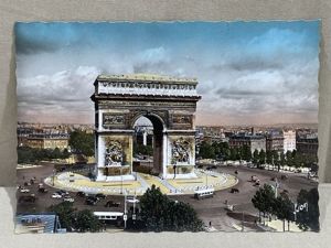 Original WWII Era French Architecture Postcard, Paris… en Flanant L'Arc …