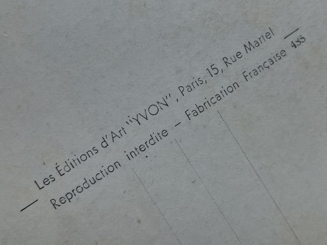 Original WWII Era French Architecture Postcard, Paris… en Flanant Place de l'Opera — image 6