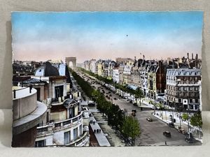 Original WWII Era French Architecture Postcard, Paris… en Flanant Avenue …