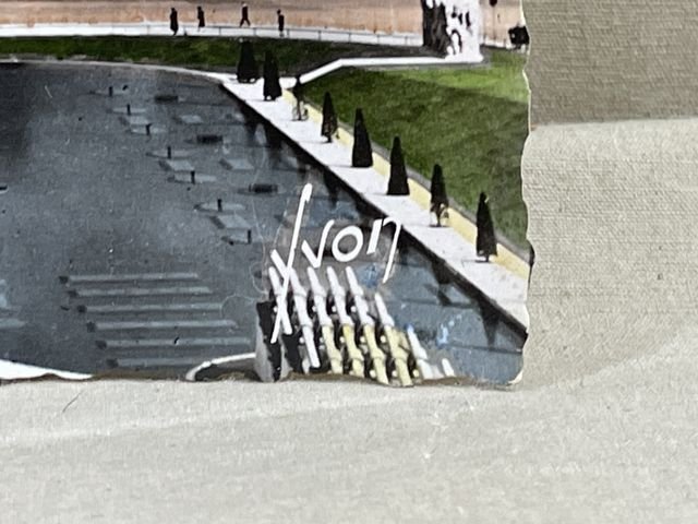 Original WWII Era French Architecture Postcard, Paris… en Flanant La Tour Eiffel — image 2