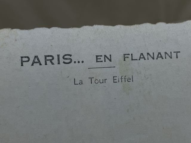 Original WWII Era French Architecture Postcard, Paris… en Flanant La Tour Eiffel — image 4