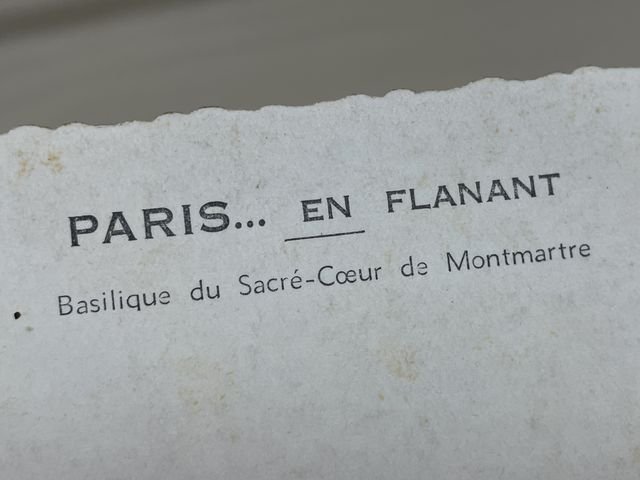 Original WWII Era French Architecture Postcard, Paris… en Flanant Basilique du Sacre-Coeur — image 4