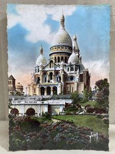 Original WWII Era French Architecture Postcard, Paris… en Flanant Basilique …