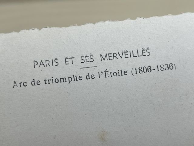 Original WWII Era French Architecture Postcard, Paris et ses Merveilles Arc de triomphe — image 5