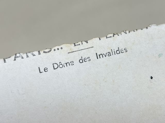 Original WWII Era French Architecture Postcard, Paris en Flanant Le D¶me des Invalides — image 4