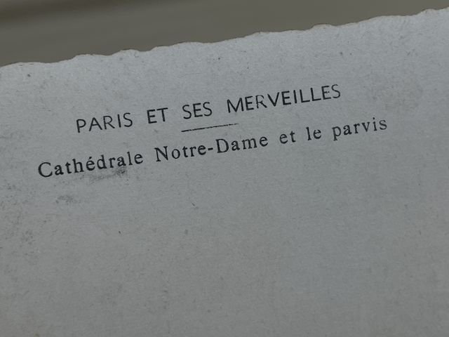 Original WWII Era French Architecture Postcard, Paris et ses Merveilles Notre-Dame — image 4