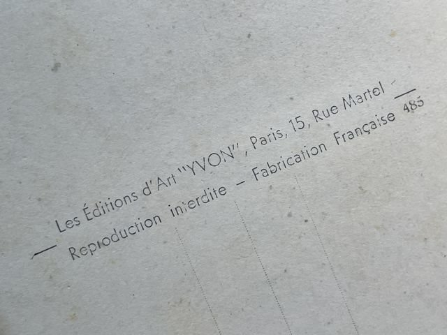 Original WWII Era French Architecture Postcard, Paris… en Flanant Eglise de la Madeleine — image 6