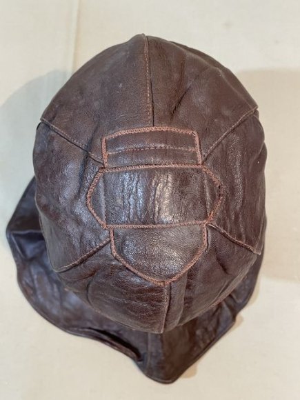 Original Pre-WWII Civilian Aviator's Protective Leather Hood — image 15
