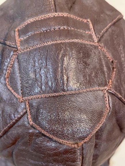 Original Pre-WWII Civilian Aviator's Protective Leather Hood — image 16