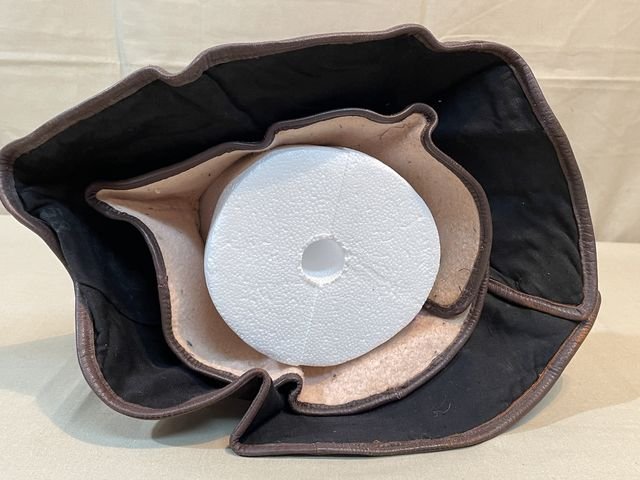 Original Pre-WWII Civilian Aviator's Protective Leather Hood — image 17