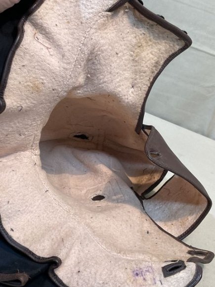 Original Pre-WWII Civilian Aviator's Protective Leather Hood — image 27