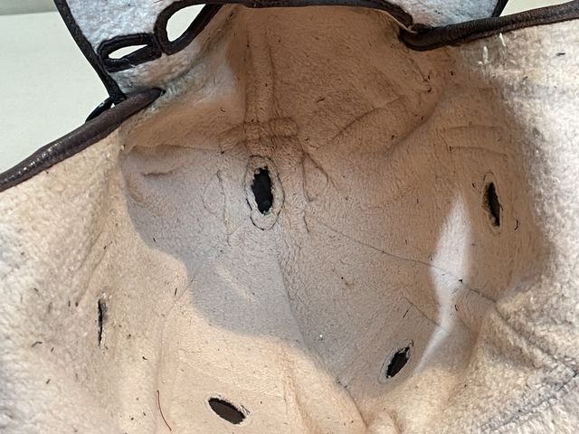 Original Pre-WWII Civilian Aviator's Protective Leather Hood — image 28