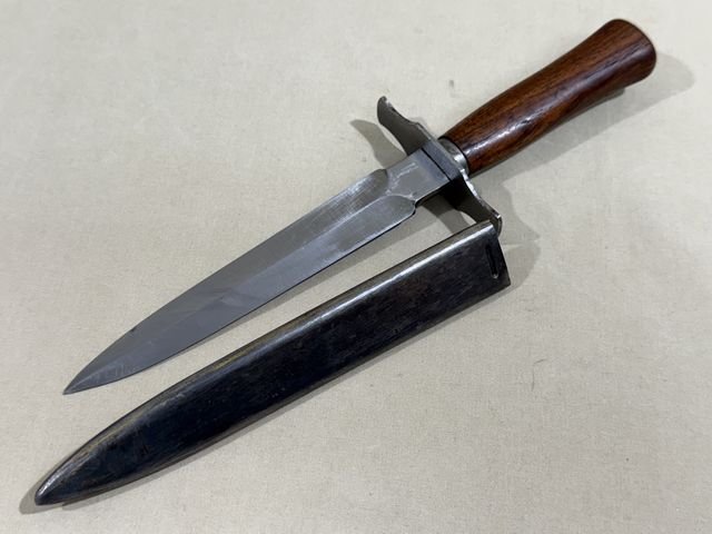 Original WWII French Fighting Knife and Scabbard, Made During German Occupation! — image 2