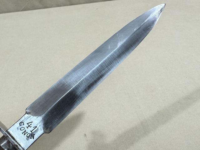 Original WWII French Fighting Knife and Scabbard, Made During German Occupation! — image 3