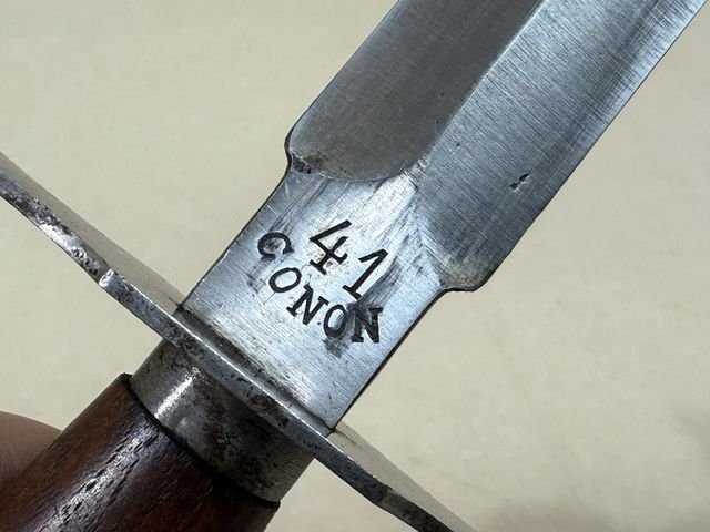 Original WWII French Fighting Knife and Scabbard, Made During German Occupation! — image 4