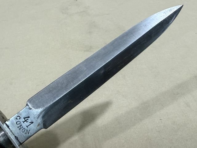 Original WWII French Fighting Knife and Scabbard, Made During German Occupation! — image 3